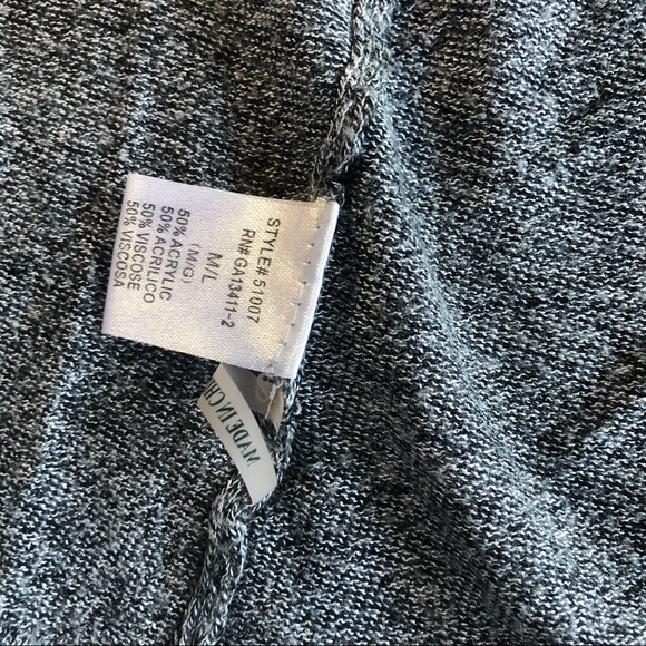 Bajee Collection Gray Open Front Tunic Cardigan - Picture 2 of 4